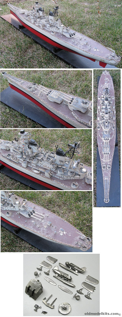 Sterling 1/192 55.5 inch USS Missouri Battleship by Sterling for Radio Control (RC) - Assembled with additional H-R Metal Fittings, B-17M plastic model kit